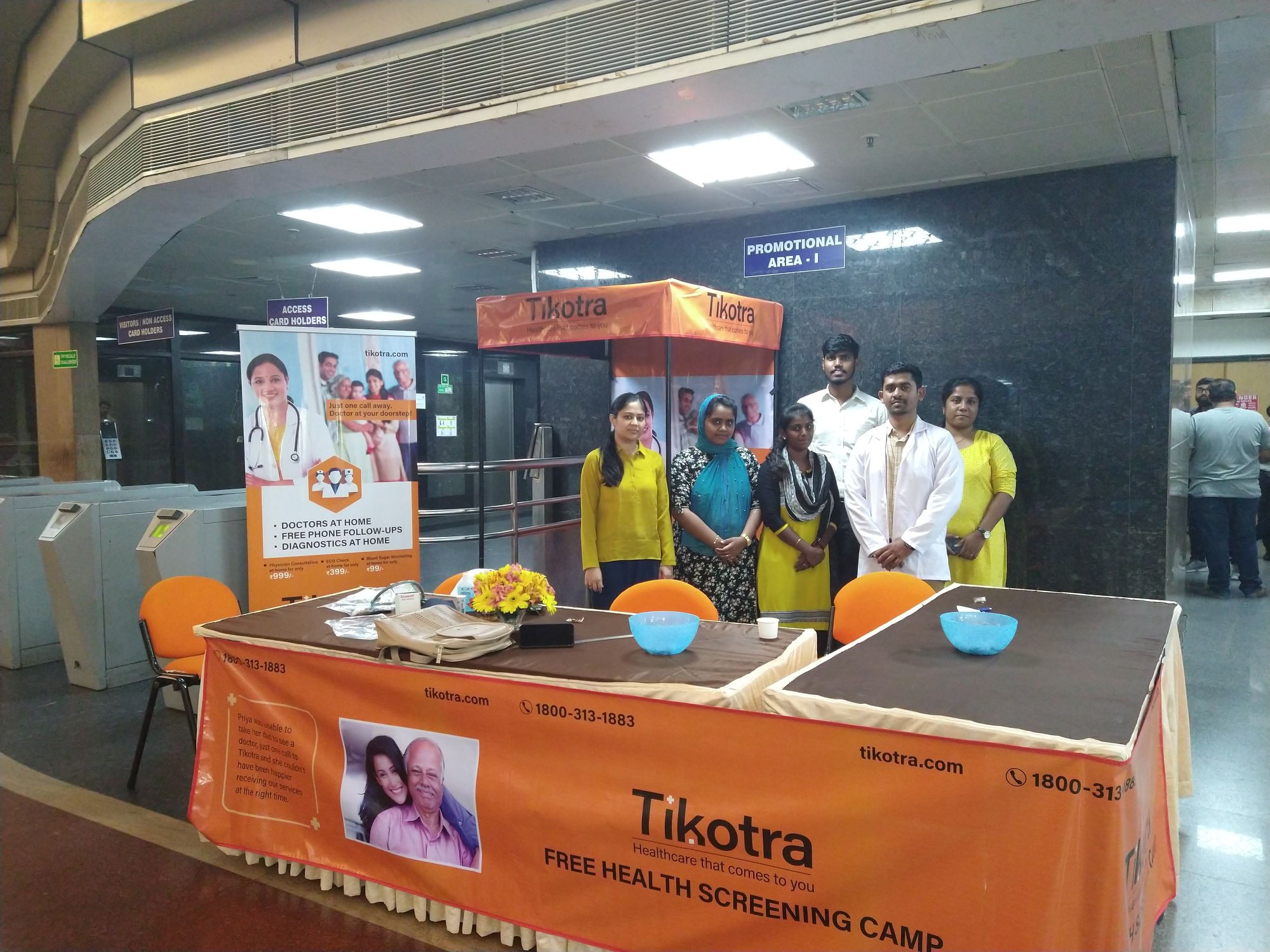 Tikotra's MD Physician and nurses at a medical camp in Chennai